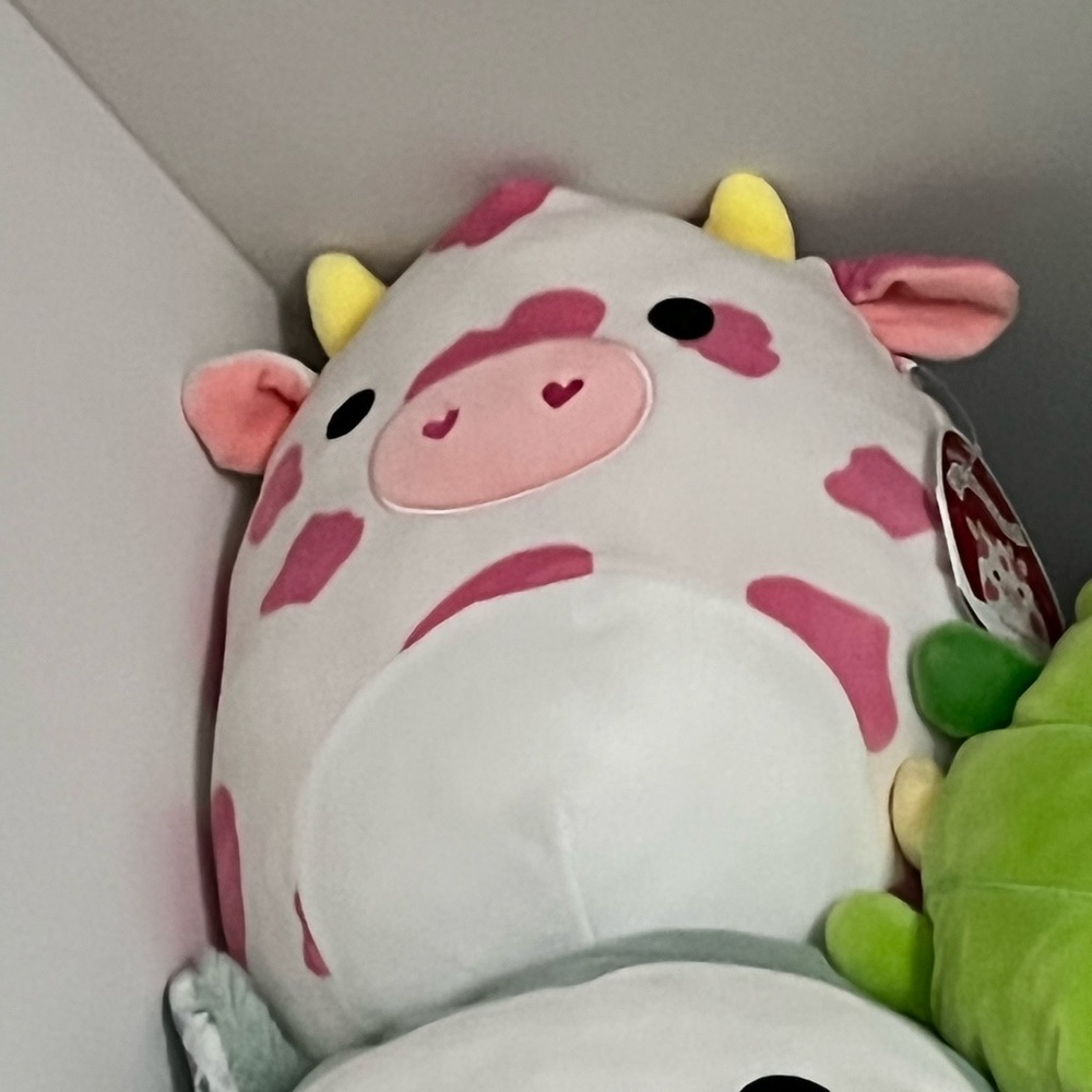 Evangelica Pink Cow Squishmallow 11 in.
